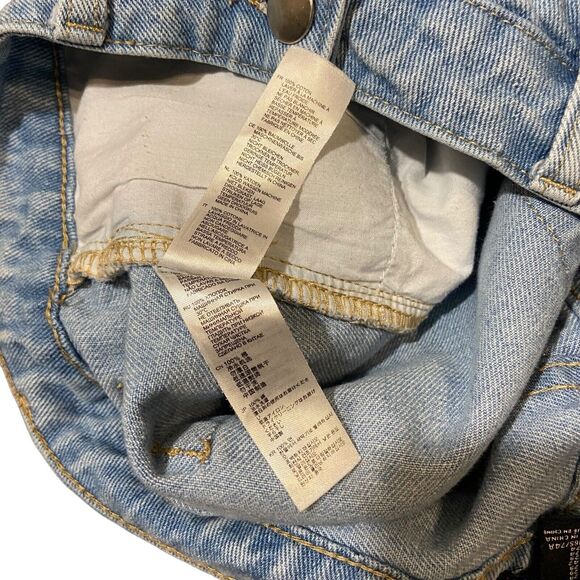 Forever 21 Size 29 Distressed High Rise Button Fly Cuffed Hem Denim Jean Shorts - Picture 11 of 16